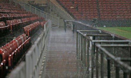 Rainy stadium