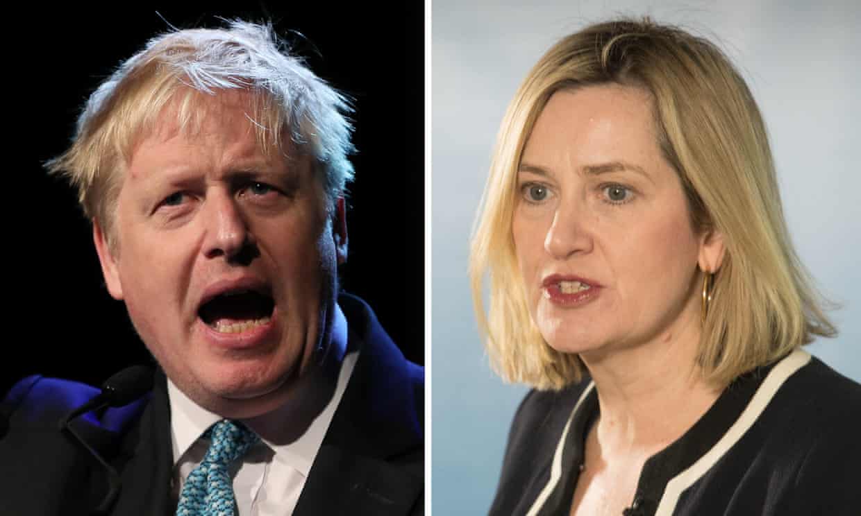 Boris Johnson and Amber Rudd.