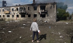 Damage from Russian shelling in Volchans, Kharkiv region, Ukraine