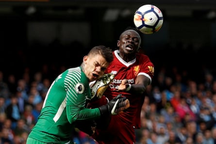 Sadi Mané’s kick to Ederson’s head resulted in a red card that sparked Manchester City’s 5-0 rout of Liverpool in September.