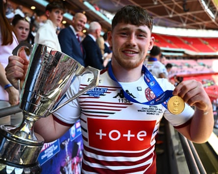 Jack Farrimond with the Lance Todd trophy