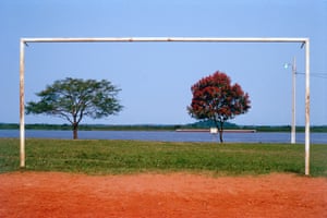 Villa Hayes, Paraguay goalposts photographed by Neville Gabie.
