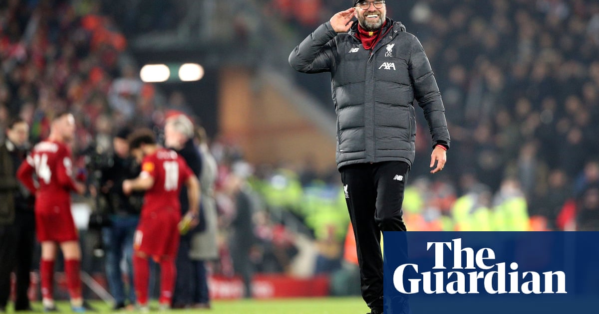 Unheard-of achievement beckons as Liverpool begin their victory parade | Barney Ronay