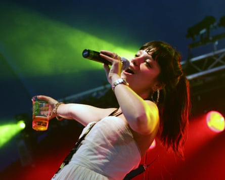 Lily Allen performing at the T in the Park festival in 2006.