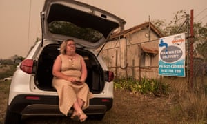 Penny Kelly from Kurrajong Heights is stopped on the Bells Line of Road, Kurrajong.