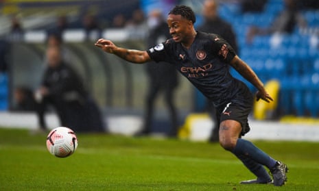 Raheem Sterling has played at centre-forward for Manchester City as they struggle to replace the injured Sergio Agüero and Gabriel Jesus.