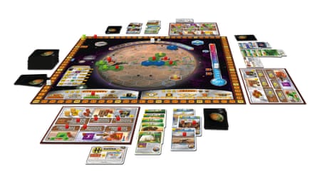 terraforming mars board game laid out as if on a table top