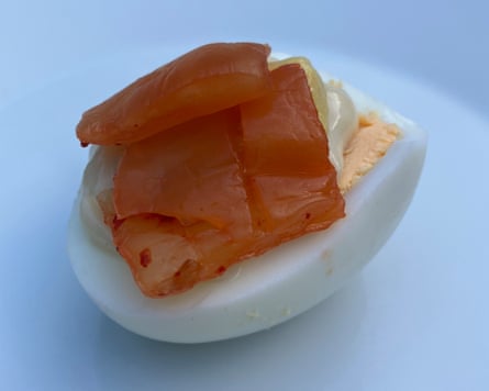 Egg with kimchi