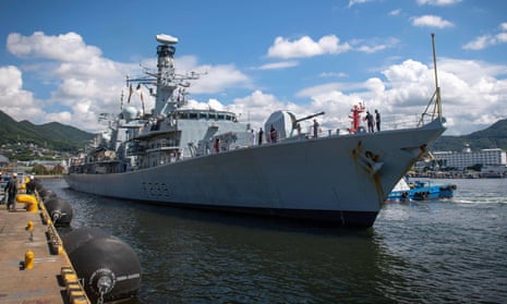 HMS Richmond seen in Japan last month