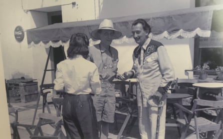 Gala and Salvador Dalí with, centre, Marcel Duchamp in the Bar Melitón Cadaqués in 1962.