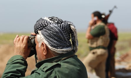 Peshmerga fighters on the frontline against Isis in Iraq.