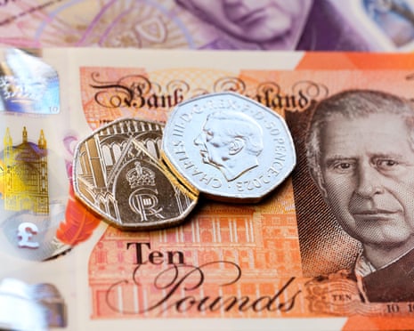 Banknotes and coins featuring King Charles