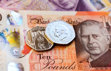British coins and banknotes featuring King Charles III