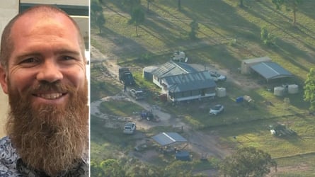 Composite image of Nathaniel Train and an aerial photo of a large property