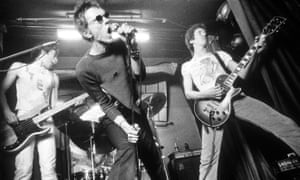 Glen Matlock, Johnny Rotten and Steve Jones in 1977, the year the Sex Pistols were dropped by EMI.