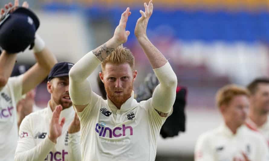 England's Ben Stokes leaves the pitch after the first Test match against West Indies ended in a draw at the Sir Vivian Richards Cricket Ground in Antigua and Barbuda on 12 March 12, 2022.