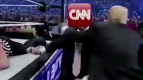  The video Trump tweeted of himself 'wrestling CNN to the ground'