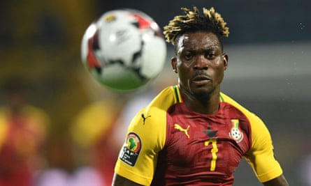 Christian Atsu in action for Ghana against Benin at the 2019 Africa Cup of Nations.