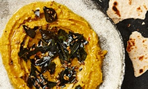 Yotam Ottolenghi’s spiced red lentils with curry leaves.