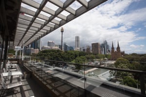 The view from the Australian Museum’s new rooftop cafe.