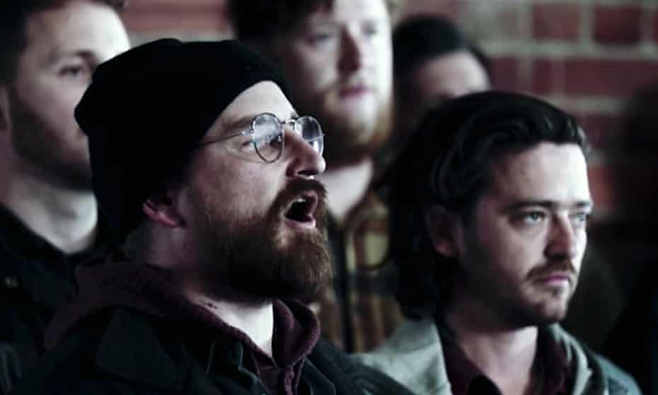 Screen grab from film clip: Cash Savage and the Last Drinks performed by The Good Citizens Choir