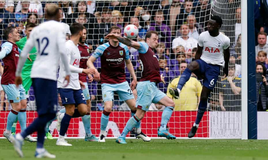 Burnley's Ashley Barnes concedes a penalty against Tottenham
