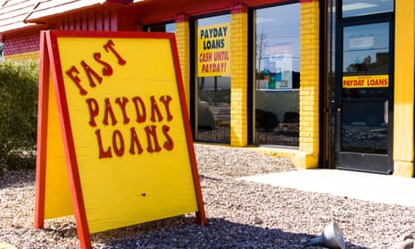 A sign for payday loans