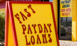 A sign offering payday loans