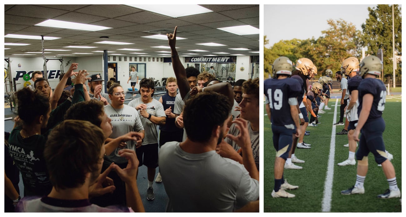 Top: Conditioning Sprint During Precision Exercises.  Bottom: Players prepare to take a break from their group workouts for practice.