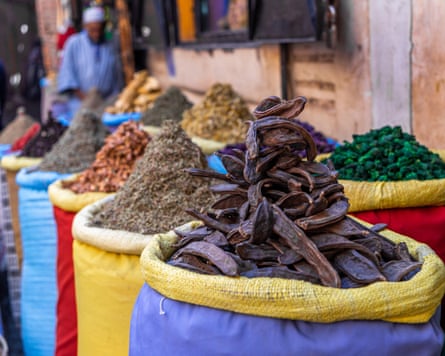Spices on African market in Marrakech.