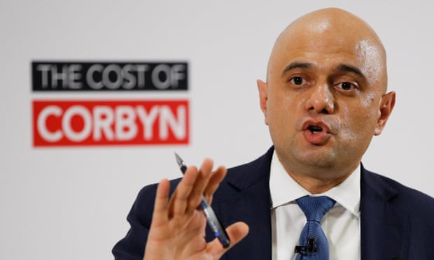 Britain’s Chancellor of the Exchequer Sajid Javid