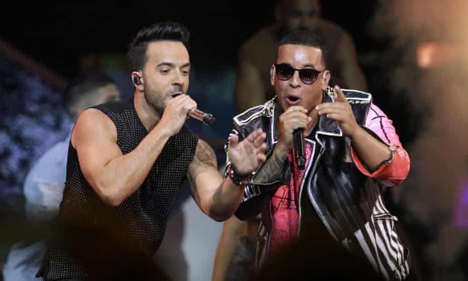 Luis Fonsi, left and Daddy Yankee perform Despacito during the Latin Billboard Awards in Florida.