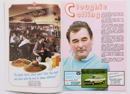 Brian Clough’s programme notes in September 1989 for Nottingham Forest v Arsenal.
