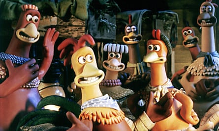 Sawalha voiced Ginger (front right) in the original Chicken Run.