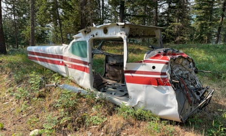 The wreckage of the plane, which was placed in the mountains in 2022 for training purposes