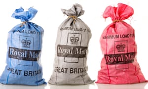 Three Royal mail sacks -