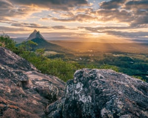 Queensland, Australia ‘The summit of Mt Ngungun at sunset in the Glasshouse Mountains national park.’