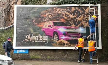 A fake Toyota advertisement in London
