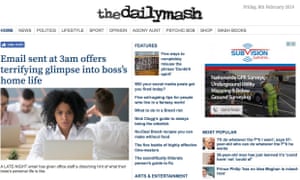 A screenshot of the Daily Mash website front page