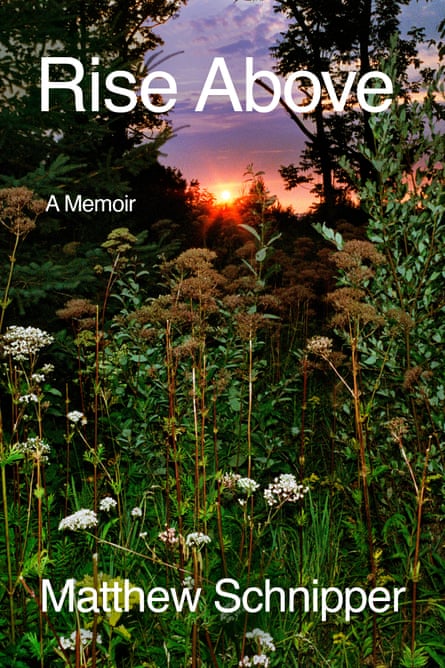 Book cover showing a garden and sunset