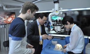 Prof Yang demonstrates nanotechnology