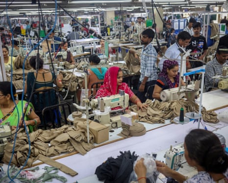 A clothing factory in Noida, India