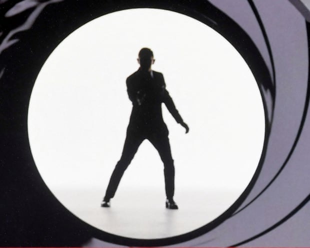 James Bond iconic silhouette in gun barrel image