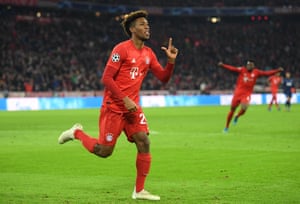 Kingsley Coman opens the scoring after a wave of Bayern attacks.