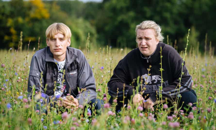 Daisy May Cooper and her brother, Charlie, as Kerry and Kurtan Mucklowe in This Country.
