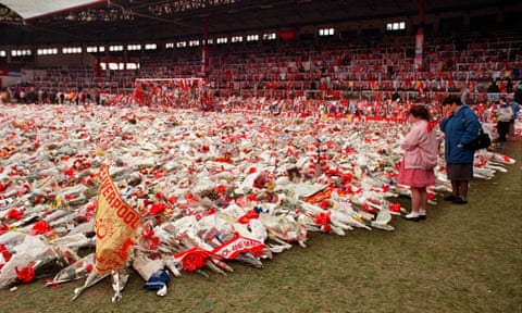 Liverpool’s ground Anfield on 20 April 1989.