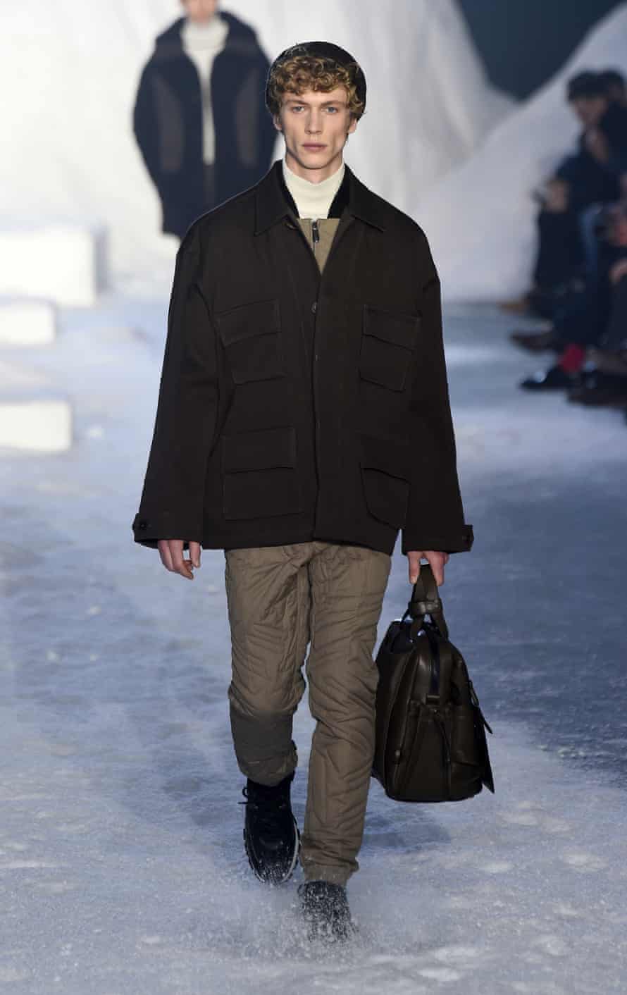 Time for taupe at the Ermenegildo Zegna show.