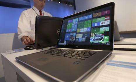A Dell laptop at Microsoft’s Build conference.
