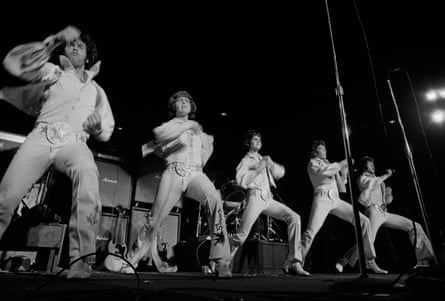 The Osmonds at the Apollo, Glasgow, in 1973, with, from left, Alan, Merrill, Donny, Jay and Wayne.