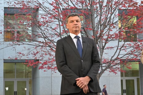 Leader of the opposition, Angus Taylor, is interviewed on morning television in Canberra on Wednesday morning.